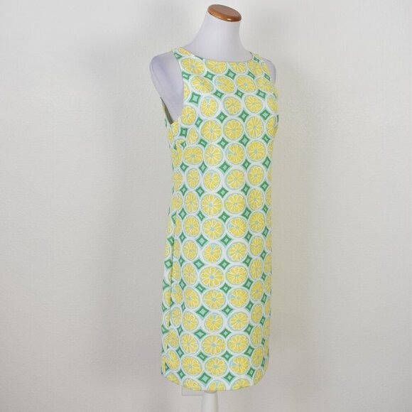 STS Sail To Sable Lemon Print Shift Dress - S - Picture 8 of 9